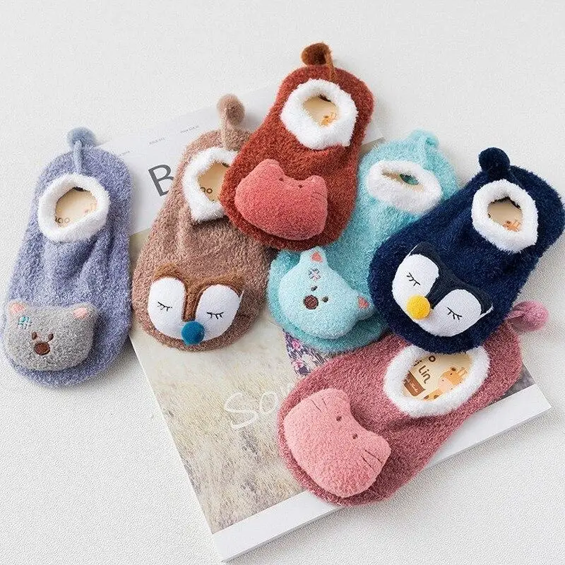 Unisex Baby Socks Non Slip - جوارب أطفال شتوية سميكة ودافئة، مصنوعة