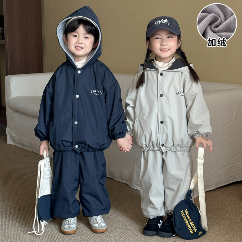 Toddler Boy Winter Fleece Jacket - طقم من قطعتين للأولاد والبنات، مناسب