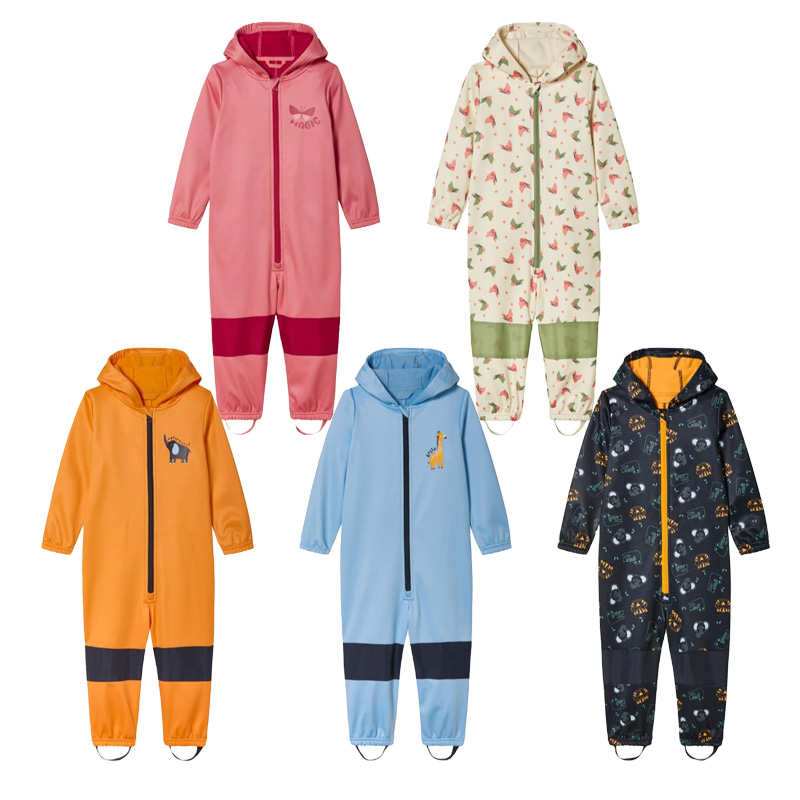 Cotton Baby Onesies Zipper - بدلات أطفال خارجية ناعمة مقاومة للماء