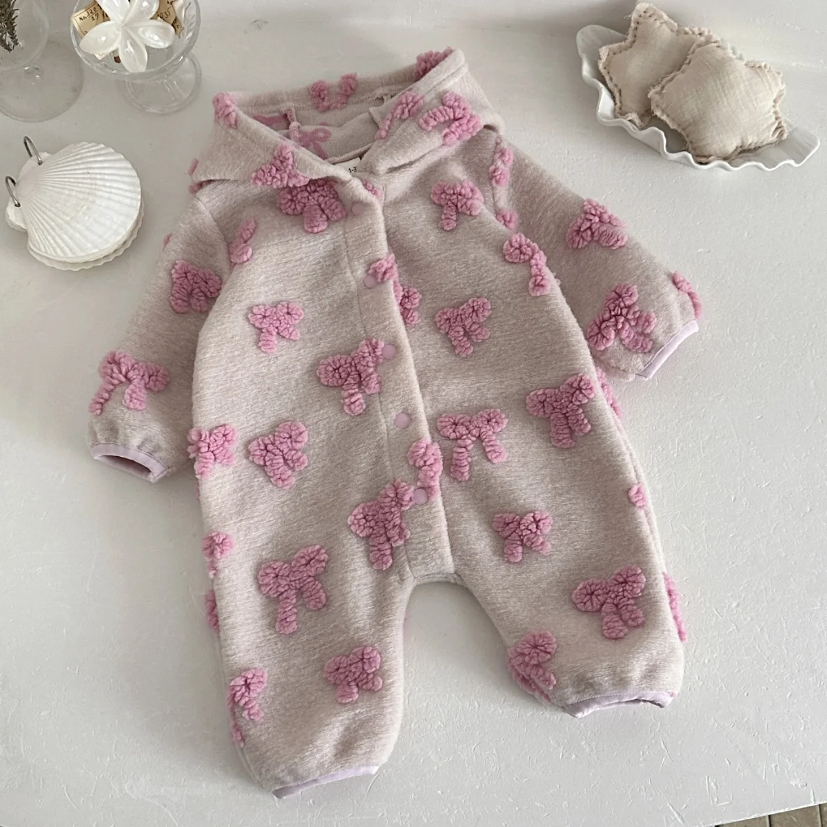 بدلة رومبر بغطاء رأس للبنات ال - مراجعة Newborn Baby Girl Romper Floral وسعره