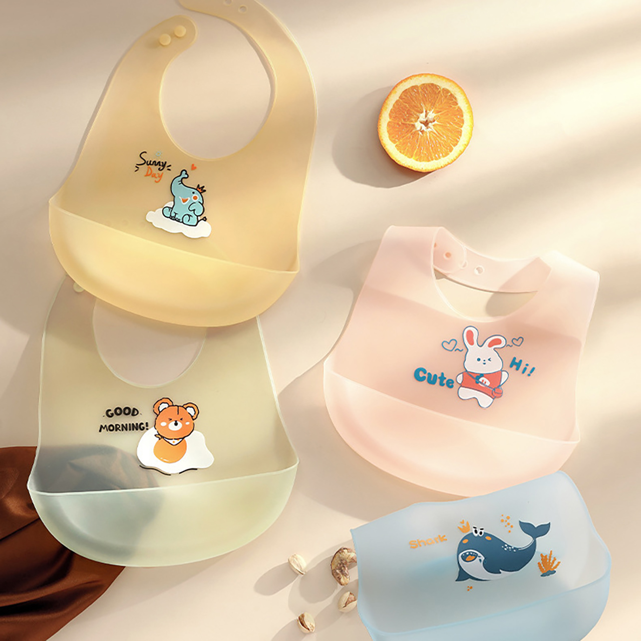 مريلة سيليكون للأطفال من 0-1 س - مراجعة Waterproof Baby Bibs Silicone وسعره