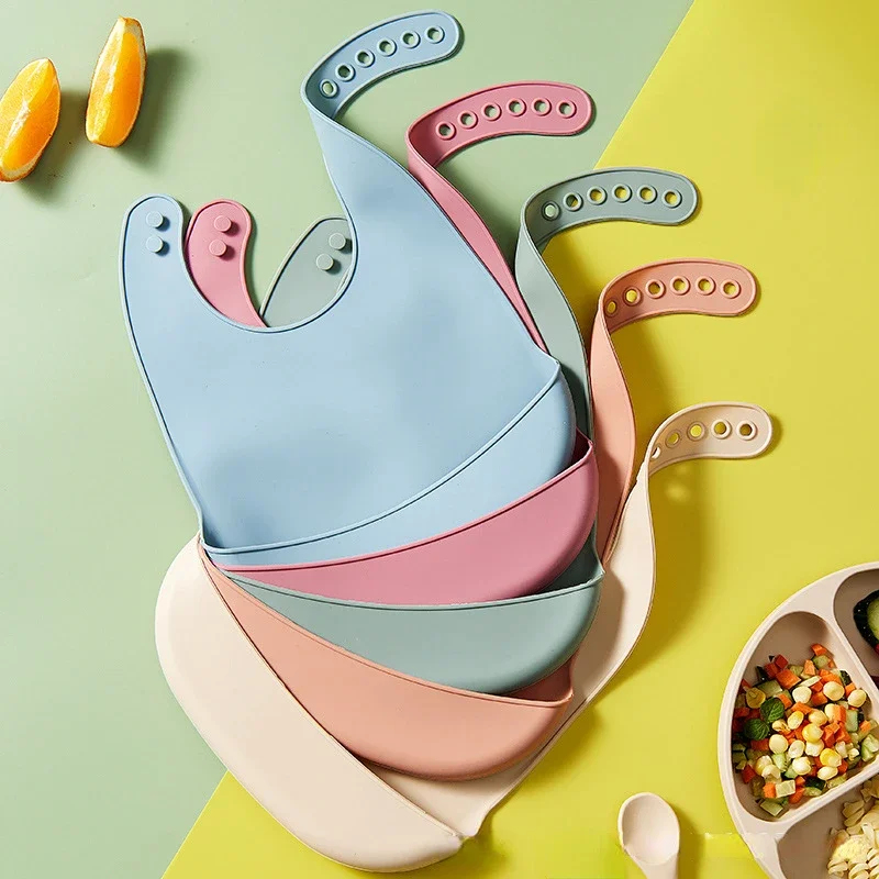 1-4 قطع مريلة أطفال قابلة للتع - مراجعة Waterproof Baby Bibs Silicone وسعره