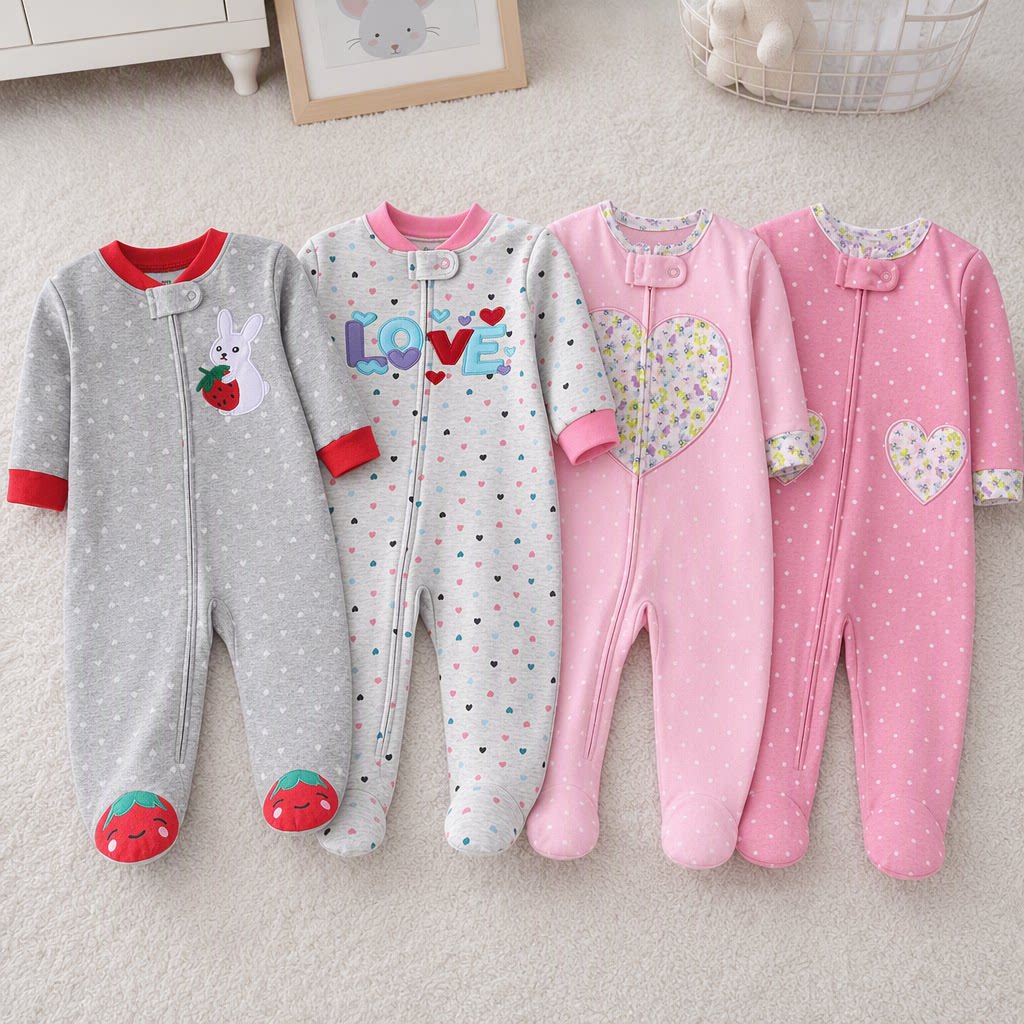 رومبير قطني مزدوج الجانب للبنا - مراجعة Cotton Baby Onesies Zipper وسعره