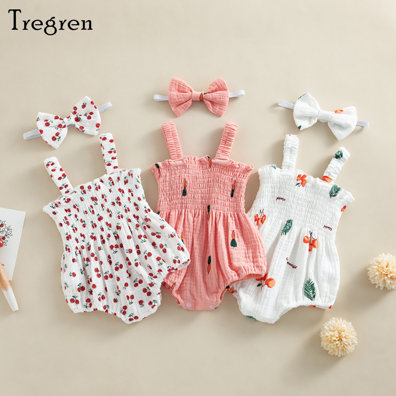 Tregren طفل الفتيات السروال ال - مراجعة Baby Summer Linen Sleeveless Jumpsuit وسعره