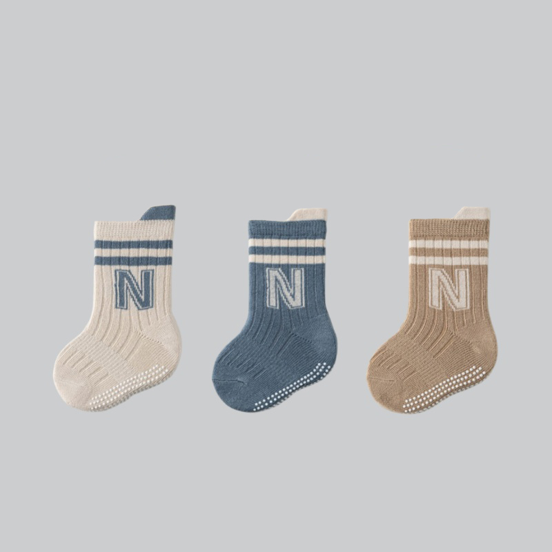 3Pairs/lot الأطفال القطن إلكتر - مراجعة Unisex Baby Socks Non Slip وسعره